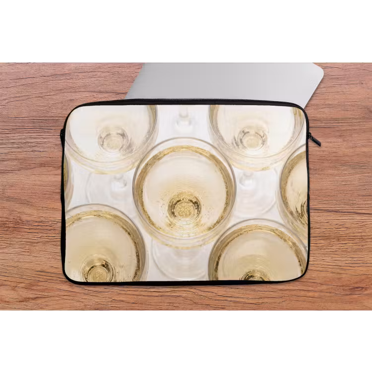 Laptophoes - Drank - Glazen - Feest - Goud — 2