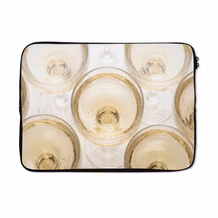 Laptophoes - Drank - Glazen - Feest - Goud — 5