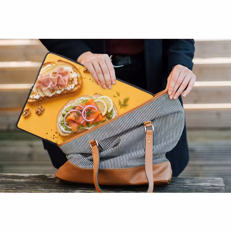 Laptophoes - Eten - Brood - Ontbijt - Modern - Kleurrijk — 4