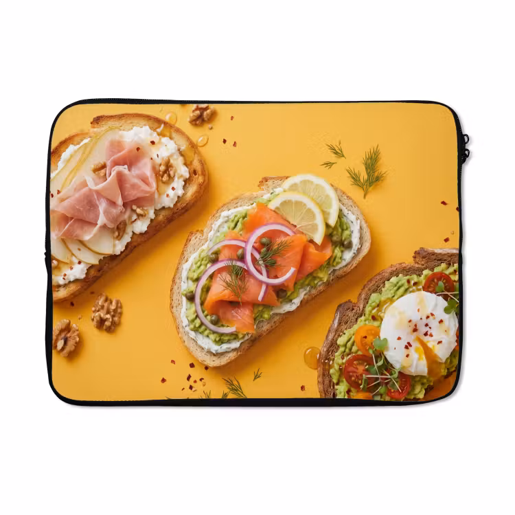 Laptophoes - Eten - Brood - Ontbijt - Modern - Kleurrijk — 5
