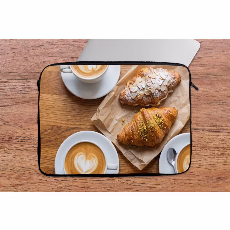 Laptophoes - Eten - Croissant - Koffie - Ontbijt - Modern — 2