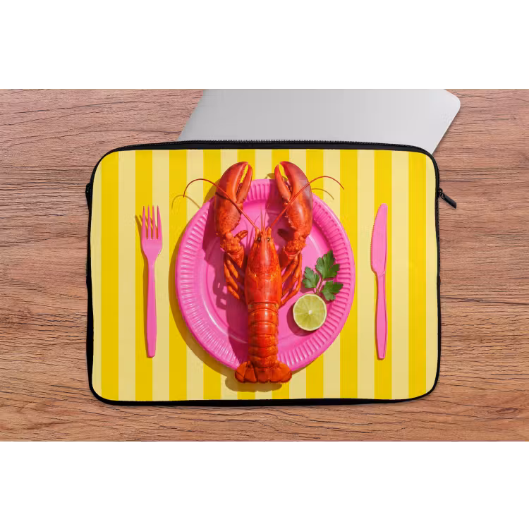 Laptophoes - Eten - Roze - Geel - Modern - Culinaire — 2