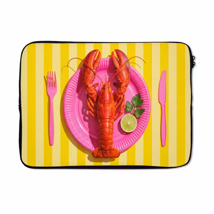 Laptophoes - Eten - Roze - Geel - Modern - Culinaire — 5