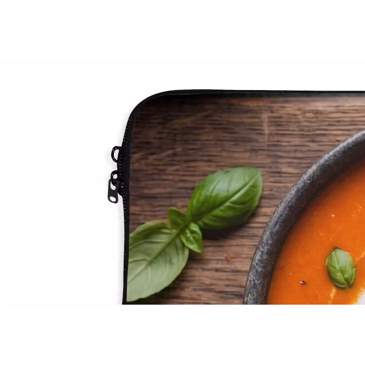 Laptophoes - Eten - Soep - Basilicum - Rustiek - Rood — 6