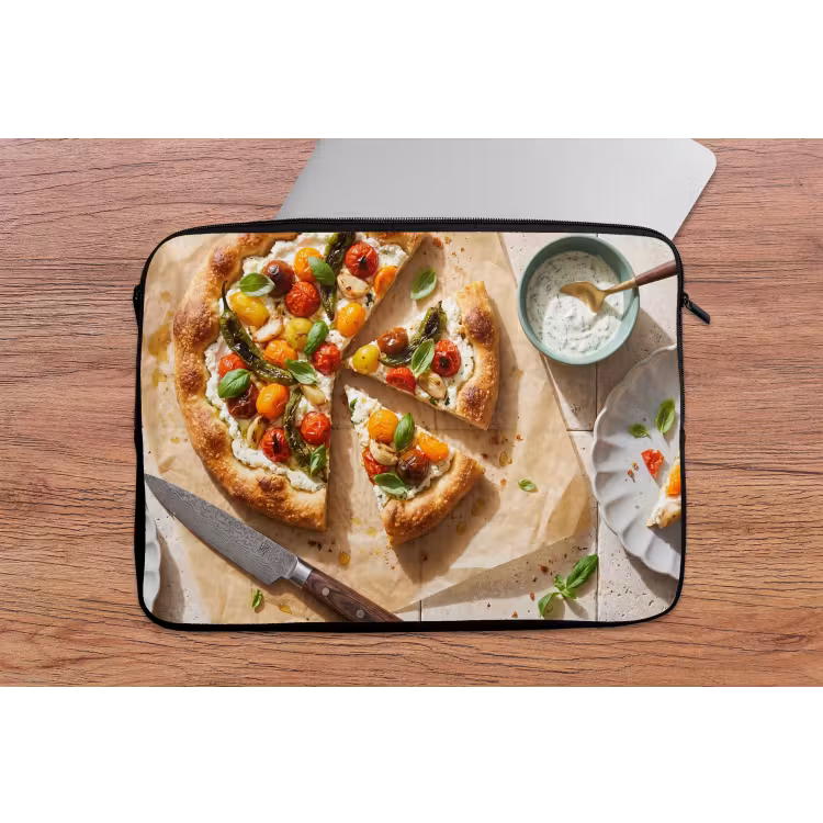 Laptophoes - Eten - Tomaten - Basilicum - Maaltijd - Vers — 2