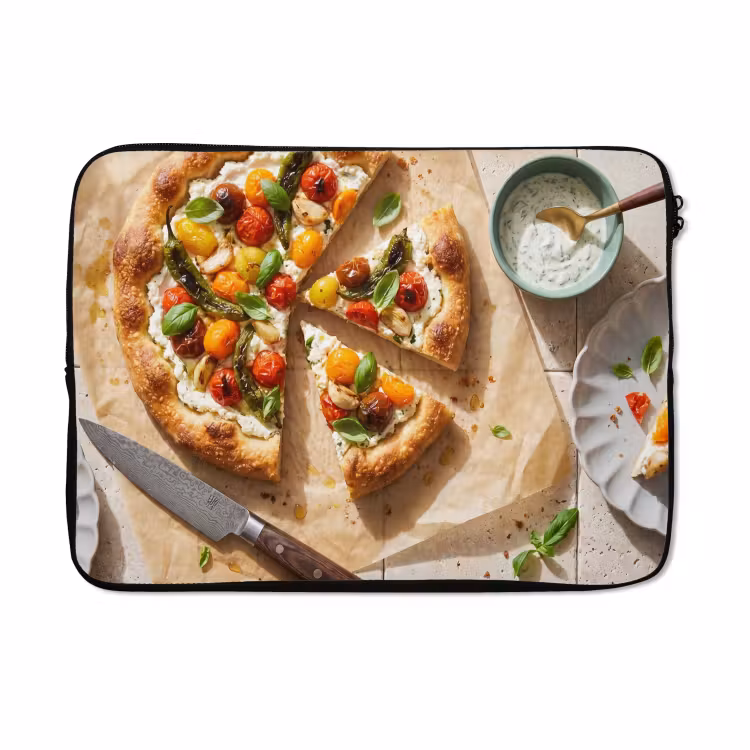 Laptophoes - Eten - Tomaten - Basilicum - Maaltijd - Vers — 5