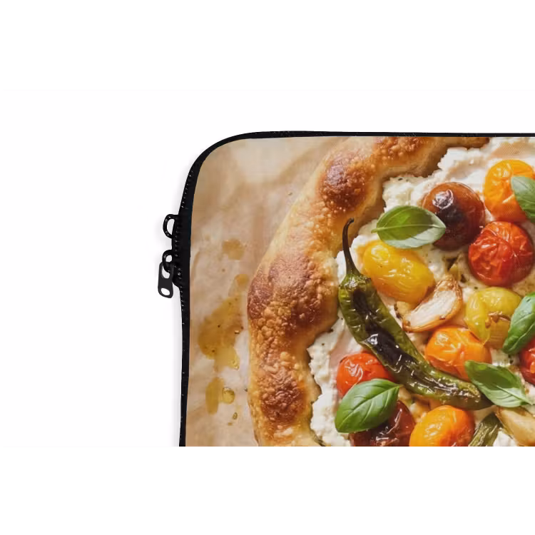 Laptophoes - Eten - Tomaten - Basilicum - Maaltijd - Vers — 6