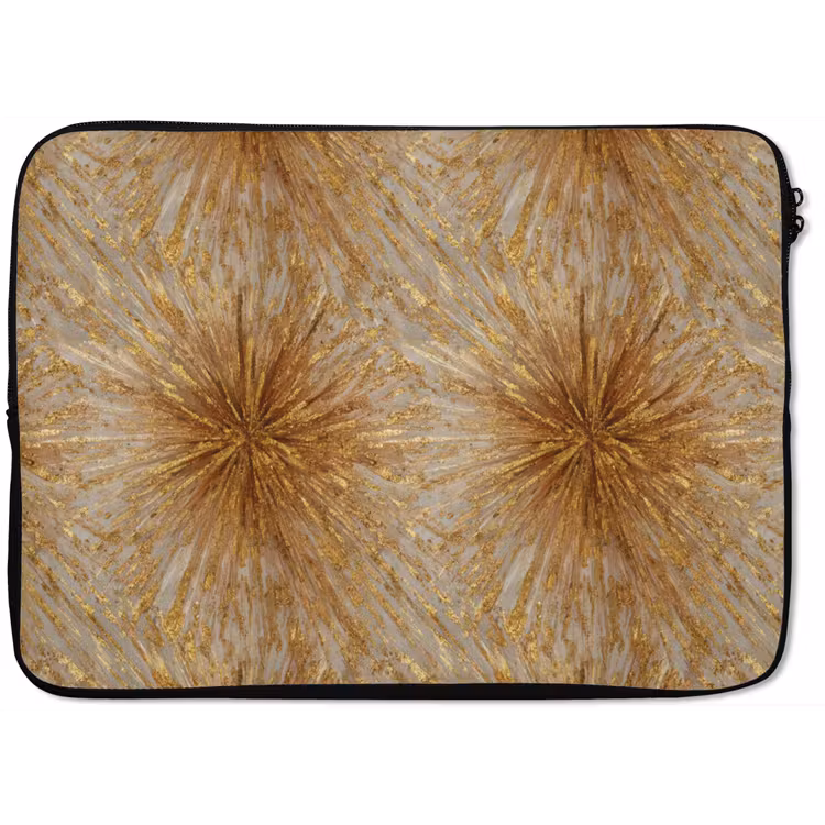 Laptophoes - Explosie - Abstract - Goud - Wit — 1