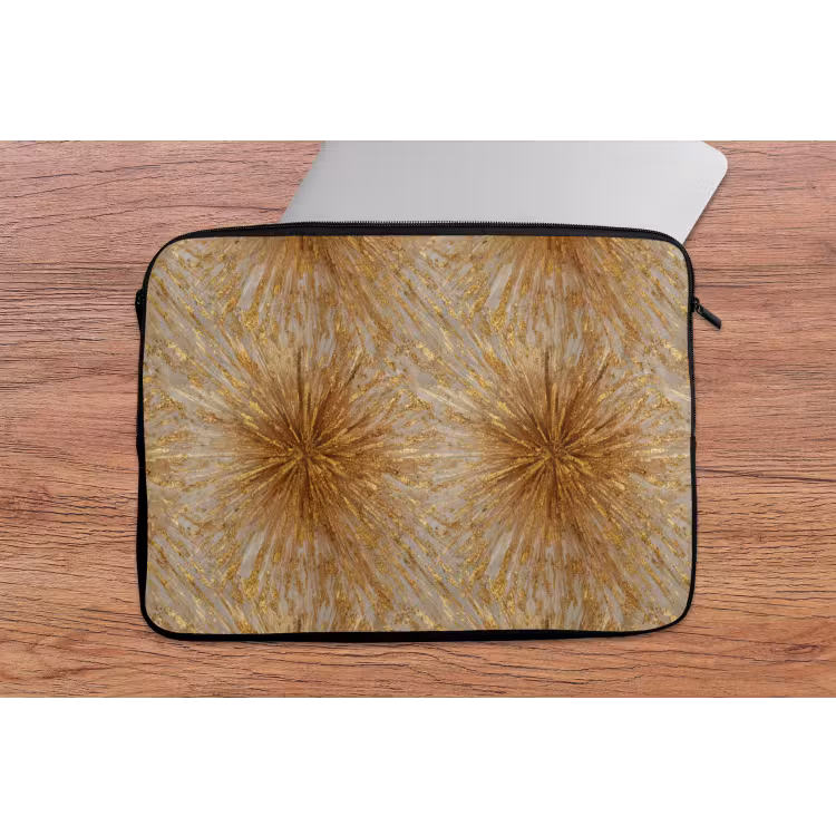 Laptophoes - Explosie - Abstract - Goud - Wit — 2