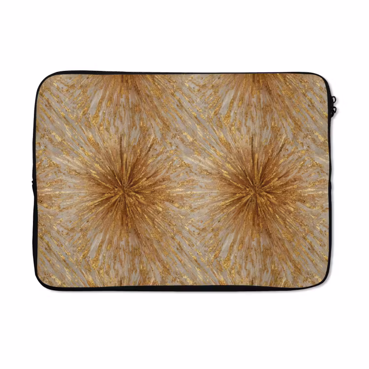 Laptophoes - Explosie - Abstract - Goud - Wit — 5