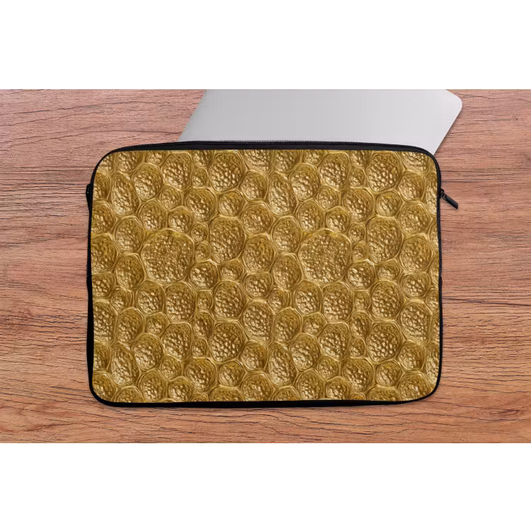 Laptophoes - Gehamerd - Mozaïek - Antiek - Goud — 2