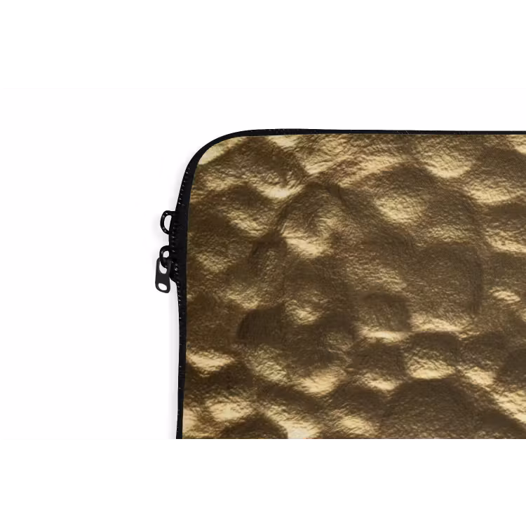 Laptophoes - Gehamerd - Reliëf - Textuur - Bronsgoud — 6