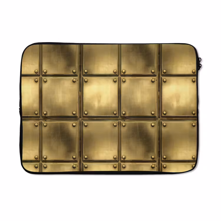 Laptophoes - Platen - Industrieel - Stoer - Goud — 5