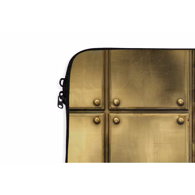 Laptophoes - Platen - Industrieel - Stoer - Goud — 6