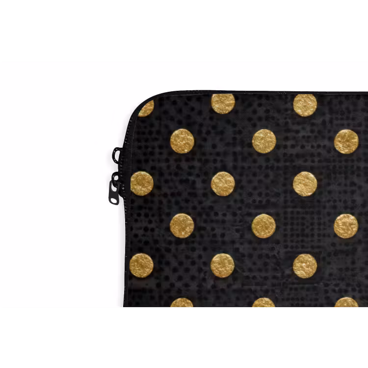 Laptophoes - Polka Dot - Stippen - Goud - Zwart — 6