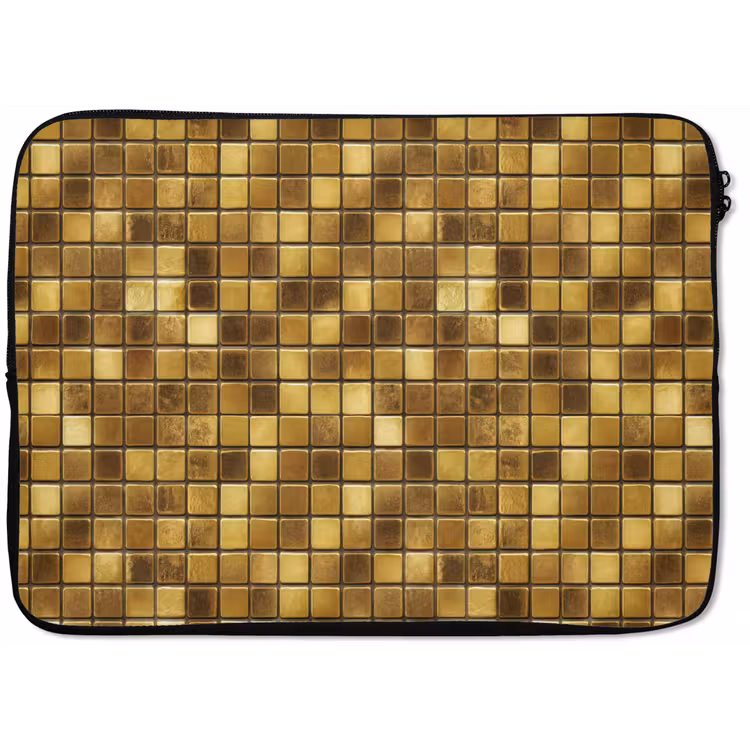 Laptophoes - Tegels - Mozaïek - Luxe - Warm Goud — 1