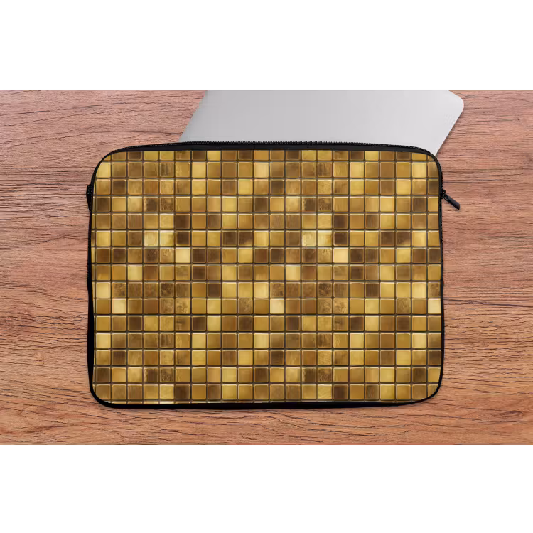 Laptophoes - Tegels - Mozaïek - Luxe - Warm Goud — 2