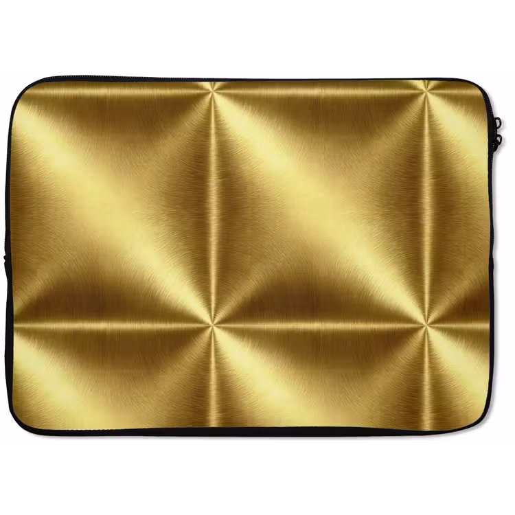 Laptophoes - Textuur - Geborsteld Goud - Industrieel - Metallic — 1