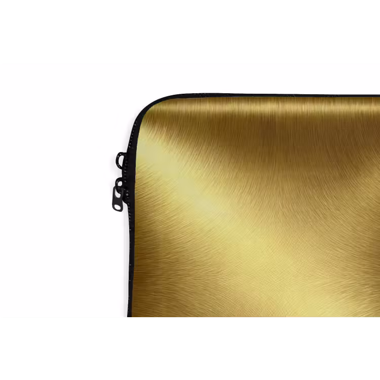 Laptophoes - Textuur - Geborsteld Goud - Industrieel - Metallic — 6