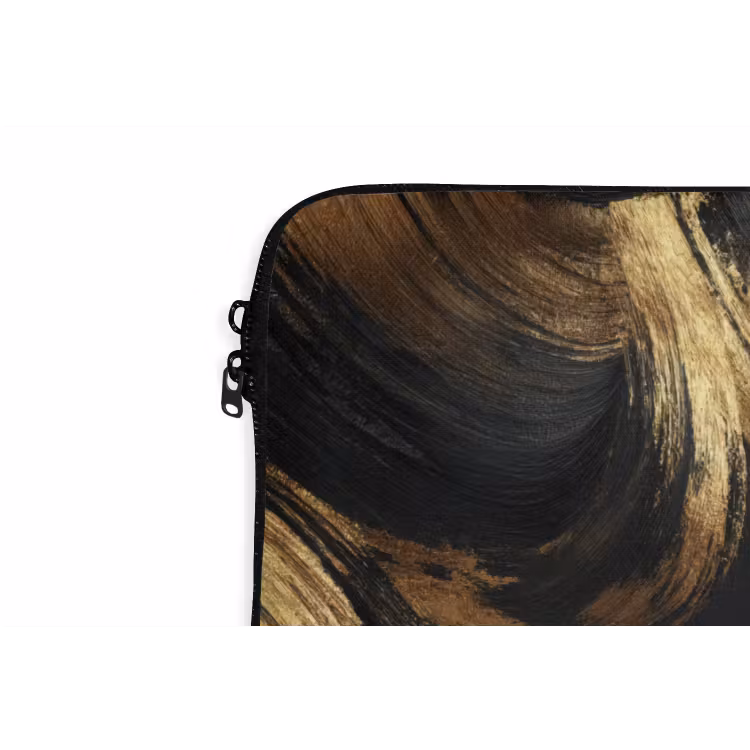 Laptophoes - Verfstreken - Abstract - Goud - Zwart — 6