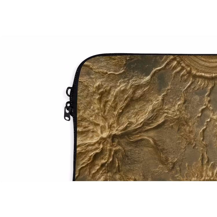 Laptophoes - Zon - Reliëf - Antiek - Goud — 6
