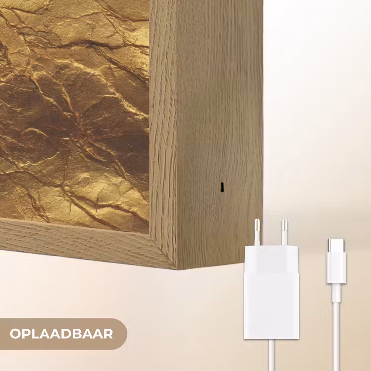 Lightbox - Wandlamp - Bladgoud - Textuur - Goud — 7