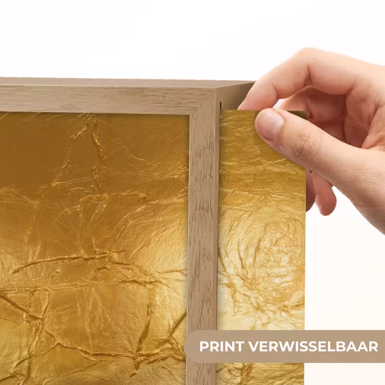 Lightbox - Wandlamp - Bladgoud - Vintage - Textuur - Warm Goud — 5