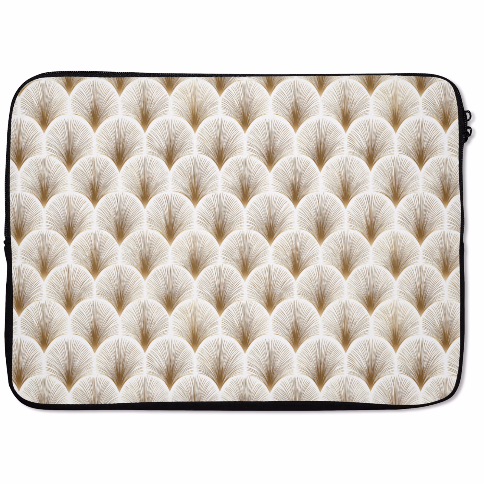Laptophoes - Waaiers - Art Deco - Elegant - Goud - Wit — 1