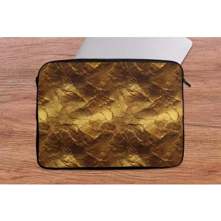 Laptophoes - Bladgoud - Textuur - Goud — 2