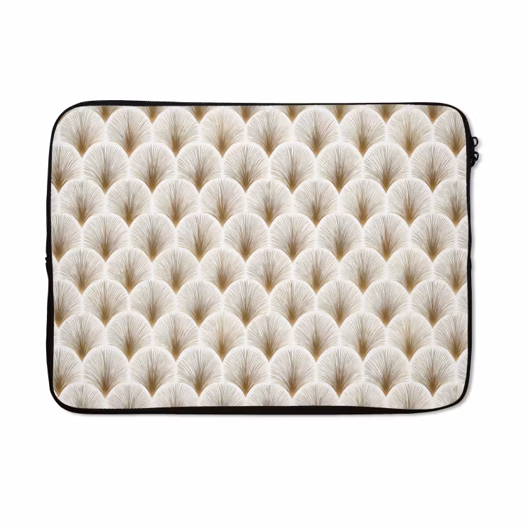 Laptophoes - Waaiers - Art Deco - Elegant - Goud - Wit — 5