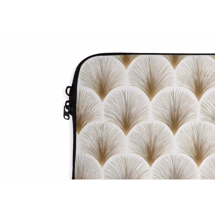 Laptophoes - Waaiers - Art Deco - Elegant - Goud - Wit — 6