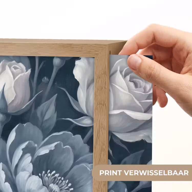 Lightbox - Wandlamp - Bloemen - Boeket - Winter - Abstract - Blauw — 5