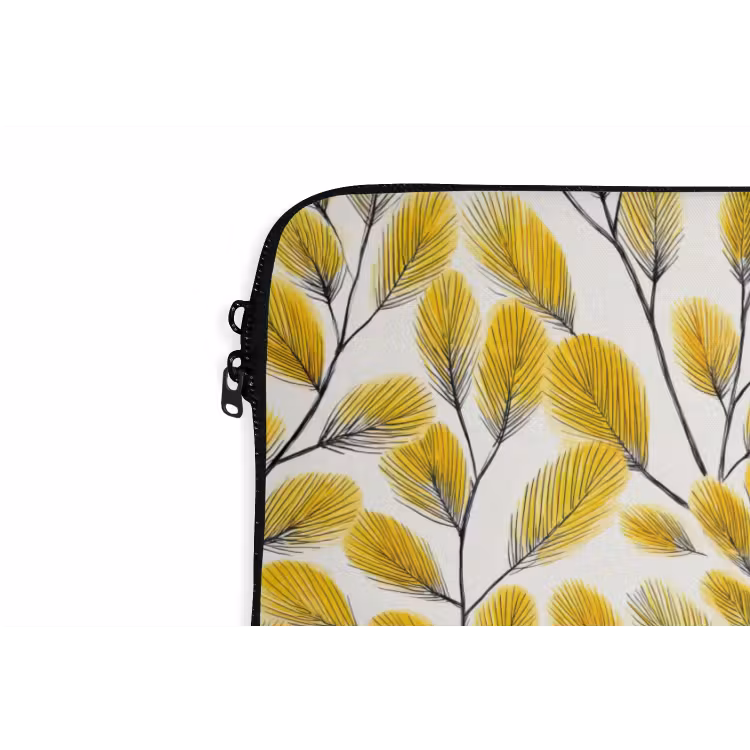 Laptophoes - Bladeren - Botanisch - Elegant - Geel - Zwart — 6