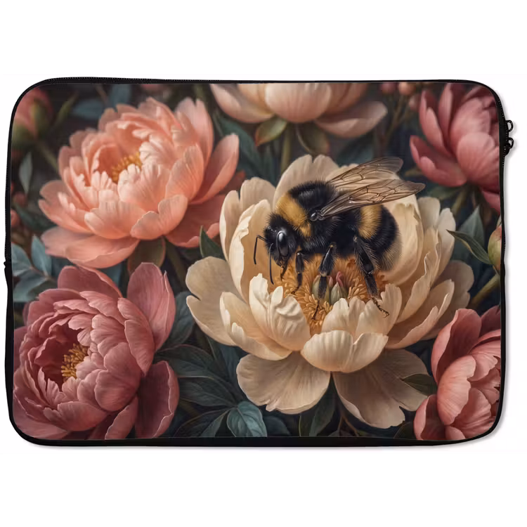 Laptophoes - Bloemen - Insect - Natuur - Roze — 1