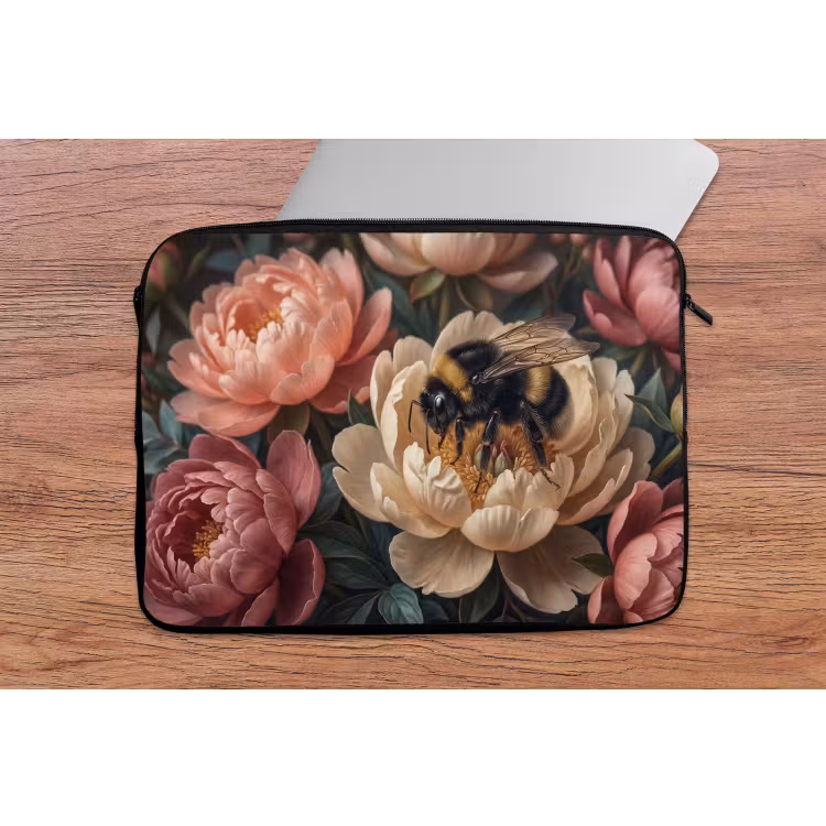 Laptophoes - Bloemen - Insect - Natuur - Roze — 2