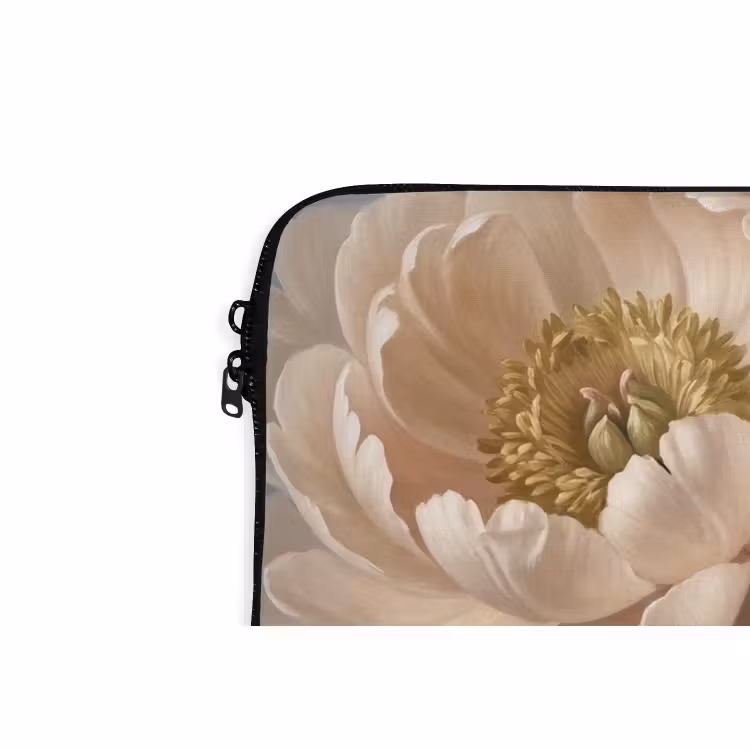 Laptophoes - Bloemen - Roze - Beige - Modern - Natuur — 6