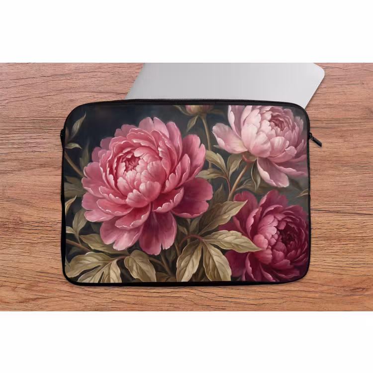 Laptophoes - Bloemen - Roze - Klassiek - Natuur — 2