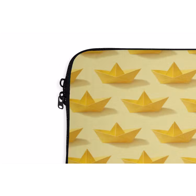 Laptophoes - Bootjes - Origami - Creatief - Geel — 6