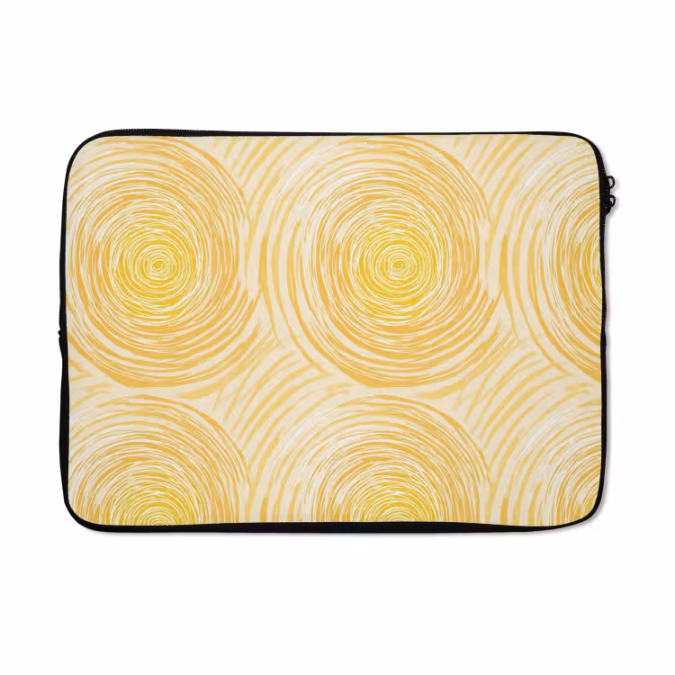 Laptophoes - Cirkels - Abstract - Artistiek - Geel — 5