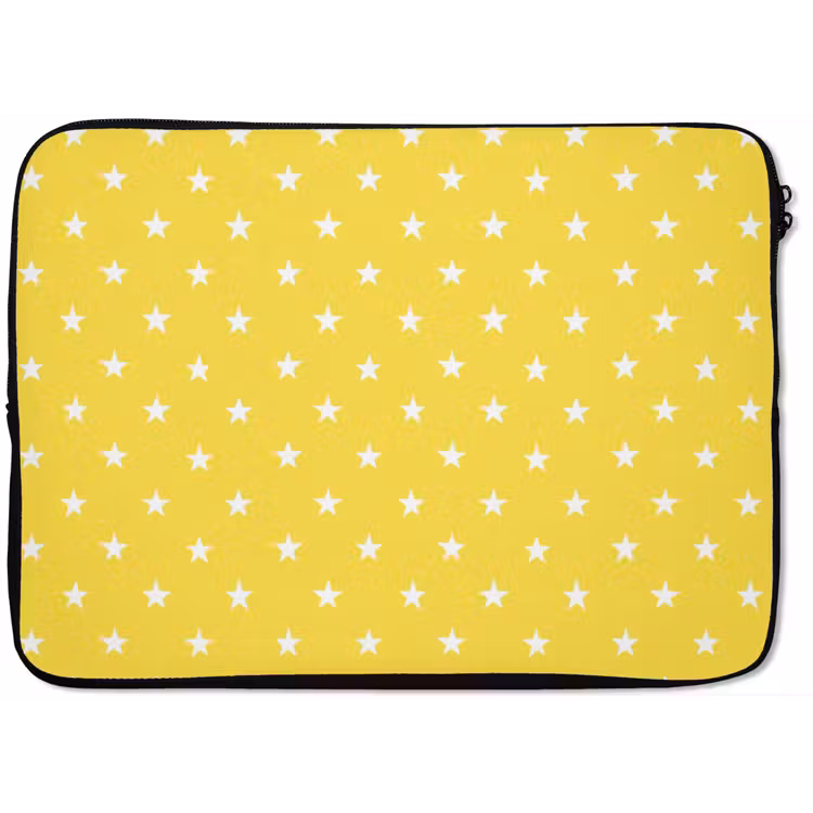 Laptophoes - Sterren - Patroon - Minimalistisch - Geel — 1