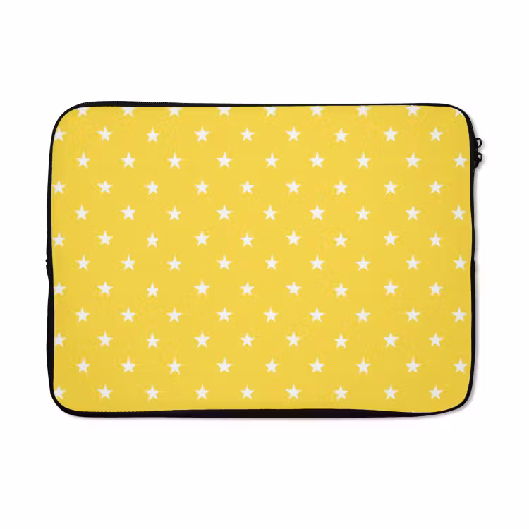 Laptophoes - Sterren - Patroon - Minimalistisch - Geel — 5