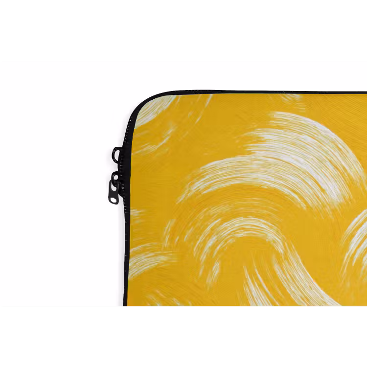 Laptophoes - Verfstreken - Abstract - Dynamisch - Geel — 6