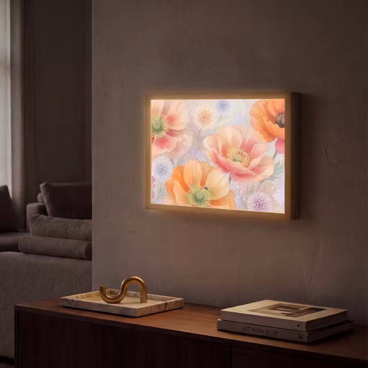 Lightbox - Wandlamp - Bloemen - Aquarel - Natuur - Modern - Kleurrijk — 2