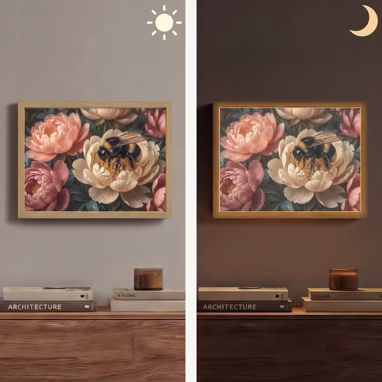 Lightbox - Wandlamp - Bloemen - Insect - Natuur - Roze — 6