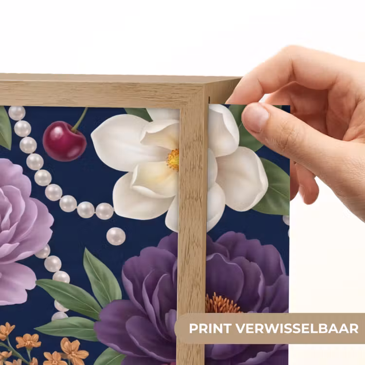 Lightbox - Wandlamp - Bloemen - Parels - Decoratie - Modern - Blauw — 5