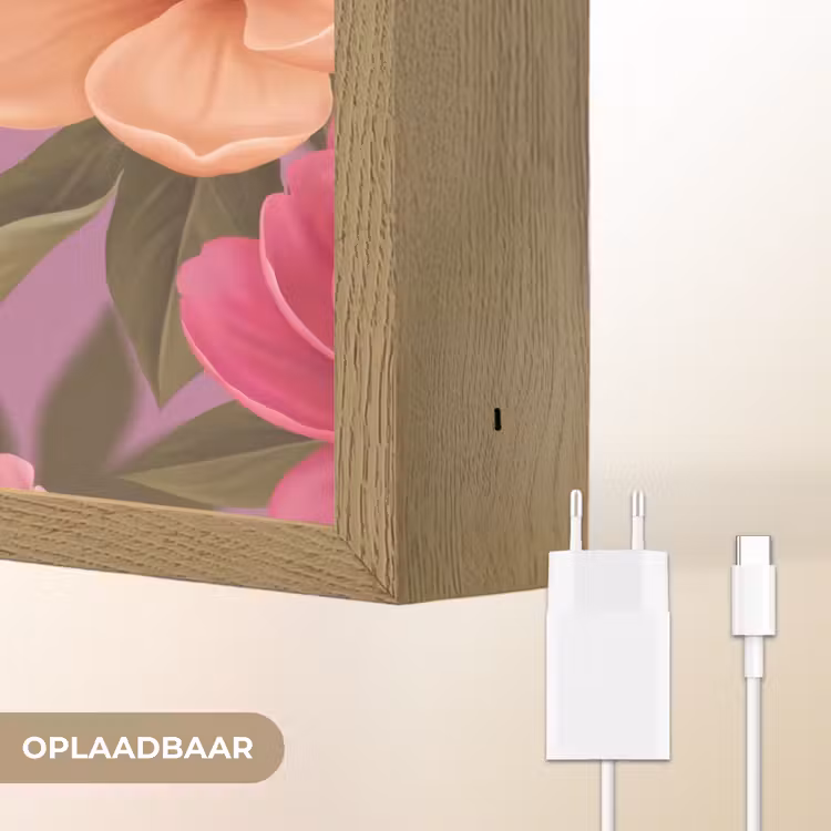 Lightbox - Wandlamp - Bloemen - Patroon - Illustratie - Roze — 7
