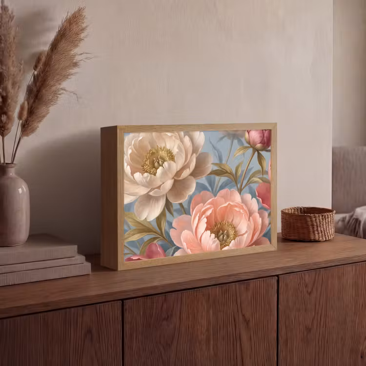 Lightbox - Wandlamp - Bloemen - Roze - Beige - Modern - Natuur — 4