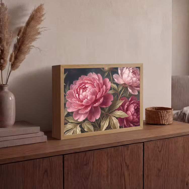 Lightbox - Wandlamp - Bloemen - Roze - Klassiek - Natuur — 4
