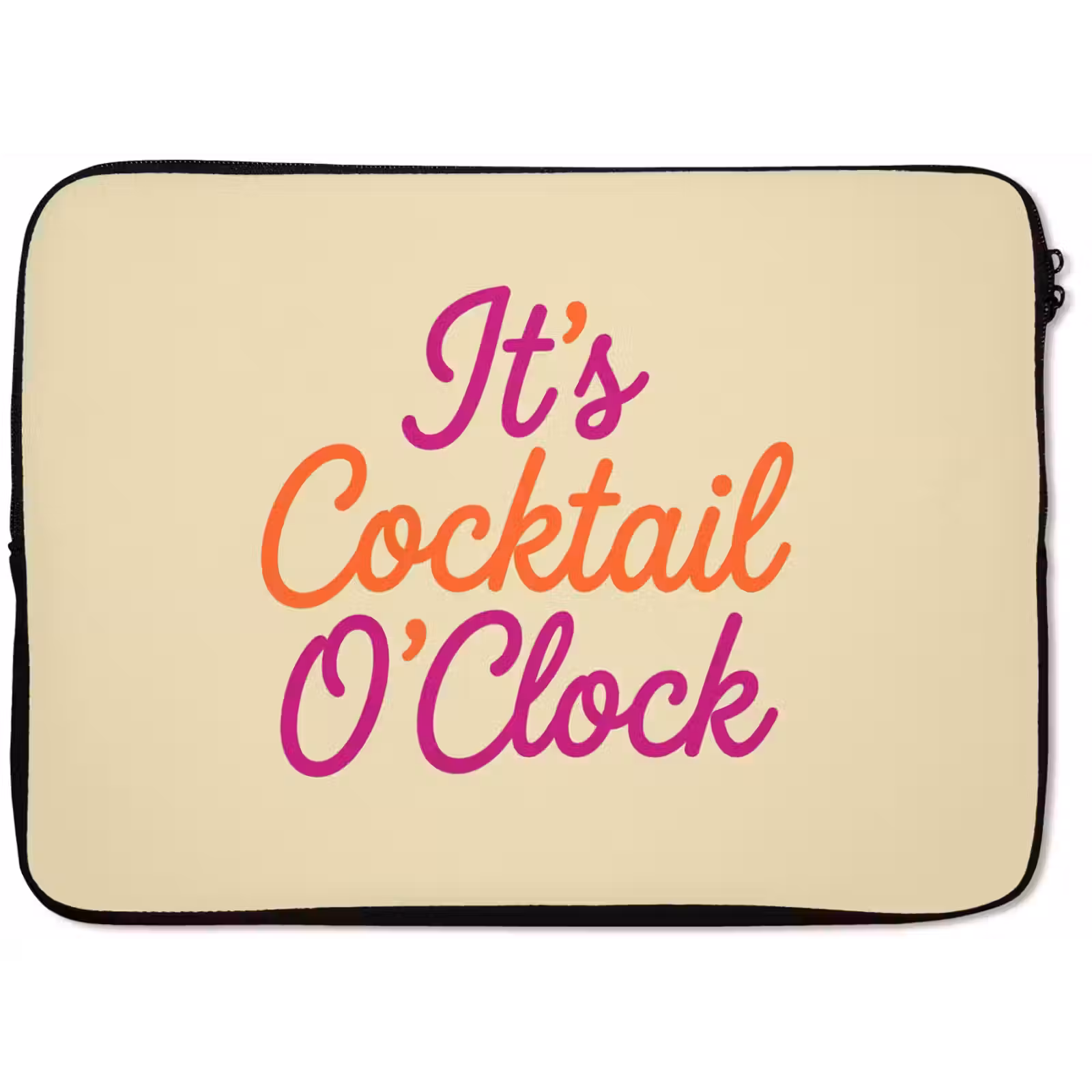 Laptophoes - Cocktail O'Clock - Geel - Retro — 1