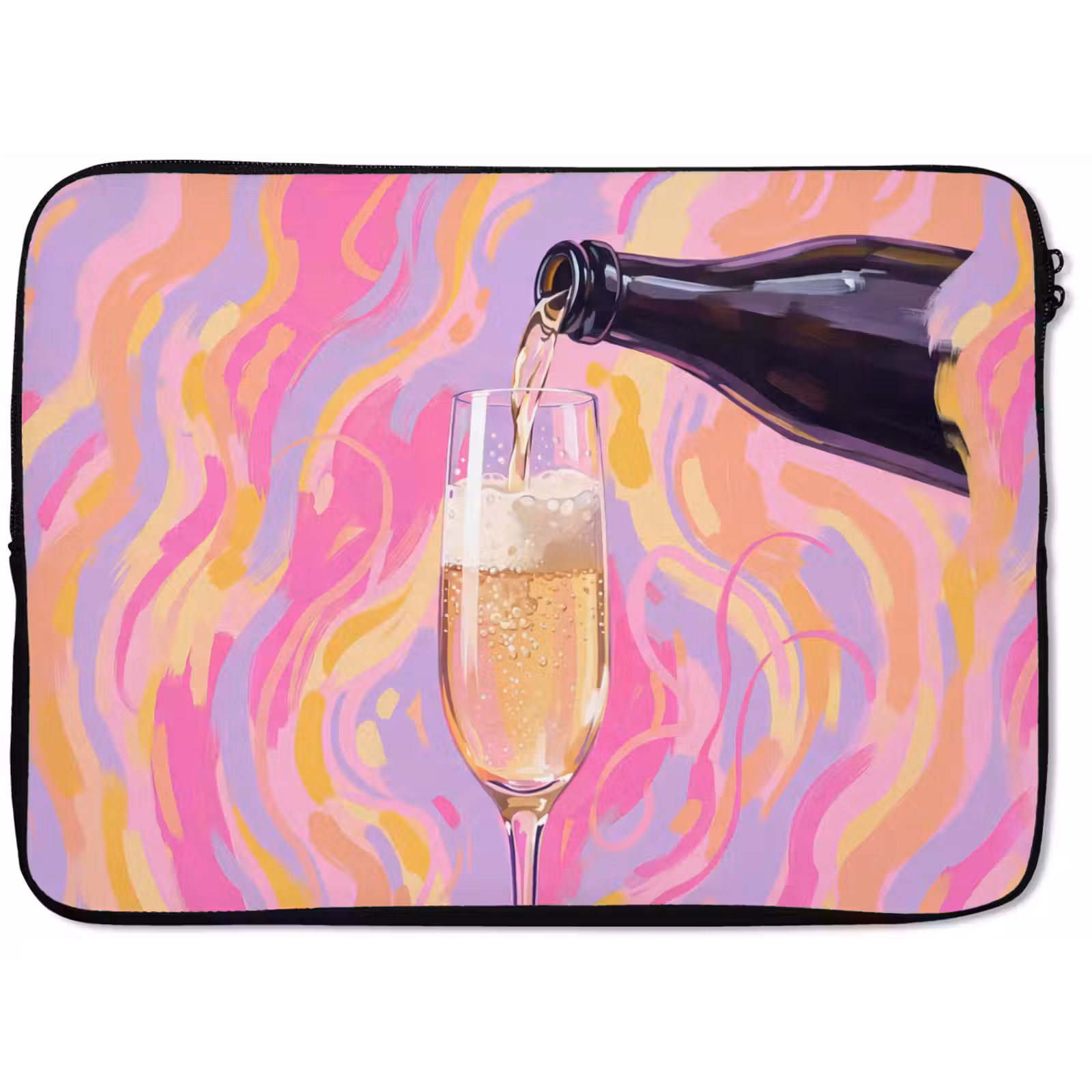 Laptophoes - Drank - Inschenken - Feest - Abstract - Roze — 1
